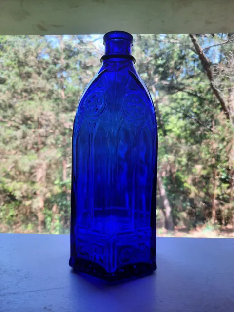 10" Beautiful Cobalt Blue Carters Cathederal master Ink Bottle
