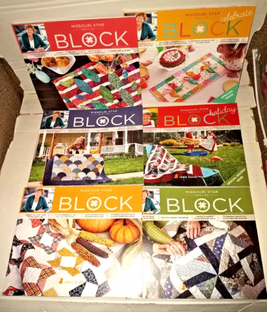 Lot #1-6 2019 Missouri Star Quilt Block Idea books quilting pattern Jenny Doan