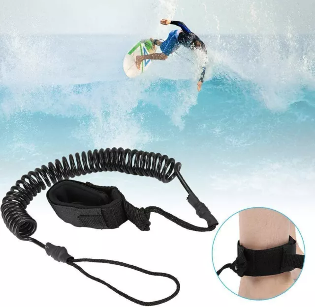 3m Coiled Leash Surfing Stand Up Paddle Board Surfboard Leash Leg Rope