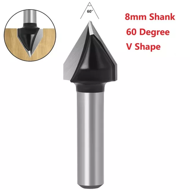 Premium Flush Trim Straight End Mill 8mm Shank 60 Degree for Precise Cutting