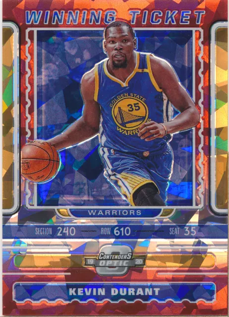 2019-20 Panini Contenders Optic Winning Tickets Red Cracked Ice #8 Kevin Durant