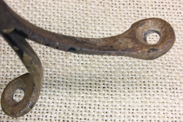3 Old Single Coat Hooks Farm School House 1850’s Vintage Rustic Cast Iron 3" 6