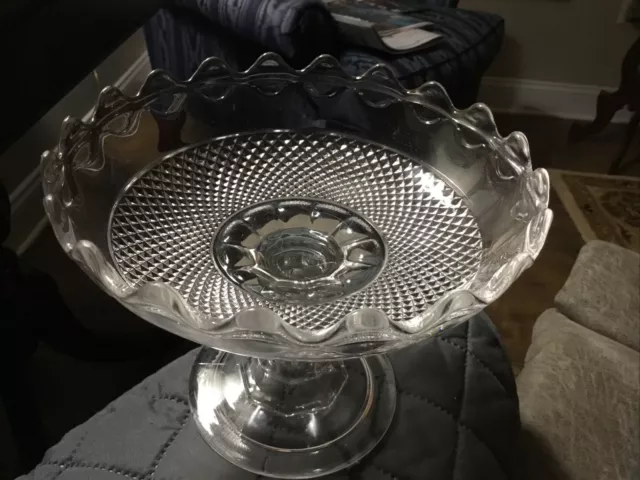 American Brilliant Period Cut Glass Compote
