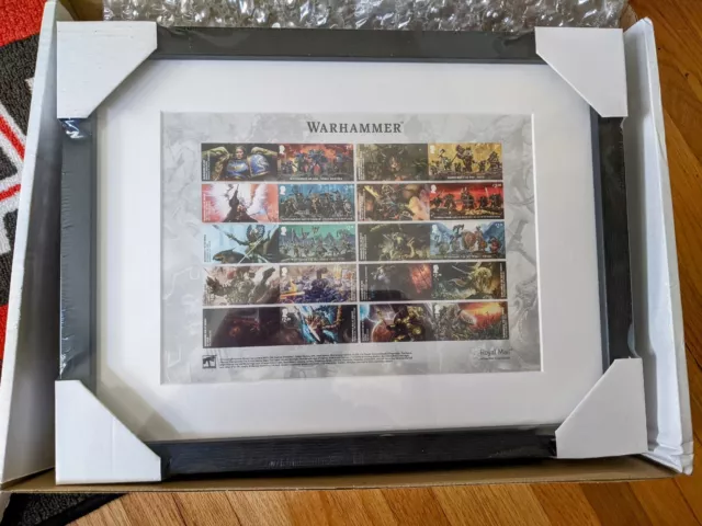 Official Warhammer Framed Stamp Collectors Sheet by Royal Mail. Ready to hang