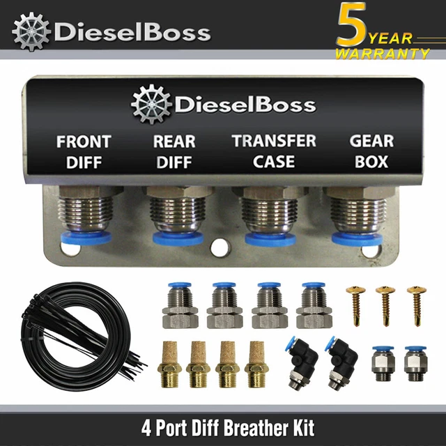 DIFF BREATHER KIT 4Port For Navara Np300 2015+ Stainless Steel