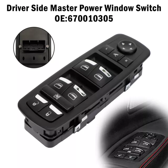 Driver Side Master Power Window Switch 670010305 pour Maserati Ghibli 2014-18 E3