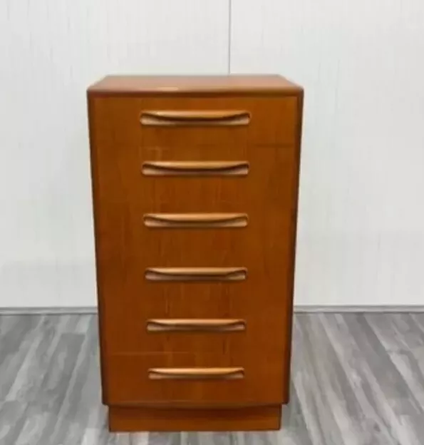 Vintage Mid Century G Plan Fresco Teak Tallboy / 6 Drawer Chest of drawers