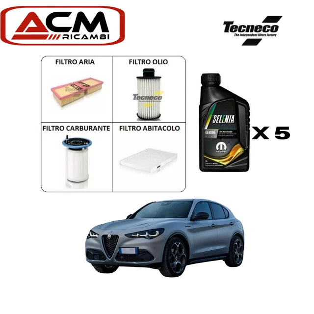 KIT TAGLIANDO FILTRI ORIGINALI + 6L OLIO SELENIA ALFA ROMEO - Foto 12