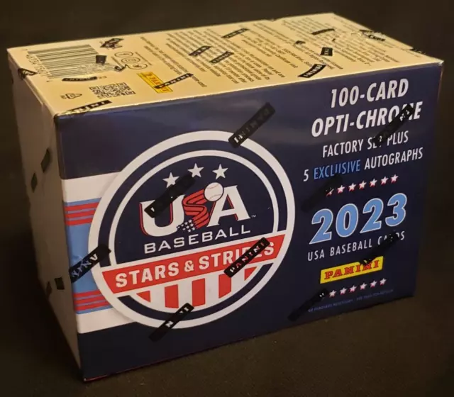 2023 Panini USA Baseball Stars & Stripes Opti-Chrome Set (5 Autos Per Box)