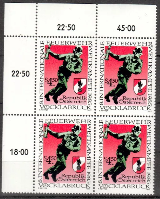 Österreich Eckrandviererblock Michelnummer 1821 postfrisch