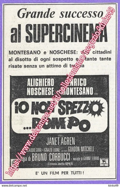 672  Ritaglio Clipping FILM : Io non spezzo ..rompo   NOSCHESE / MONTESANO