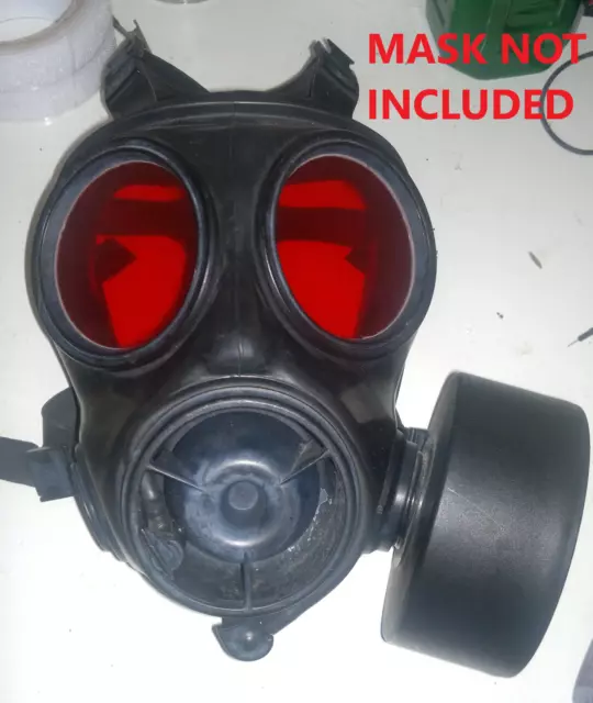 Gas mask lenses, S10, FM12, GP-5, MC-1, PMG, AIRSOFT SAFE, clear or DIY color