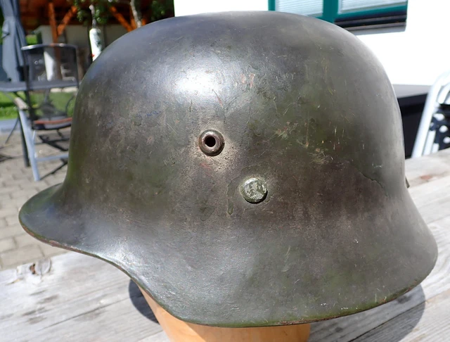 Stahlhelm Aus Dem 2 Weltkrieg TOP WEHRMACHT 2.WK ww2 Ungarischer Stahlhelm M35 Tarnfarbe camo