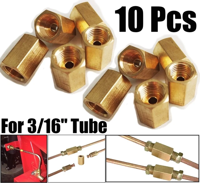 3/16” Stainless Steel Brake Lines – 10” Long With Flared Ends & Fittings (Pack Of 3) 3 thumbnail image