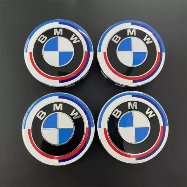 Caches Moyeu BMW 68 mm Logo 50 Emme Anniversaire  Centre De Roue Neuf LOT de 4