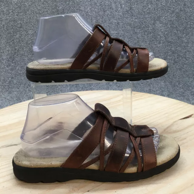 Timberland Sandals Womens 9 M Strappy Thong Slide Slip On 71399 Brown Leather