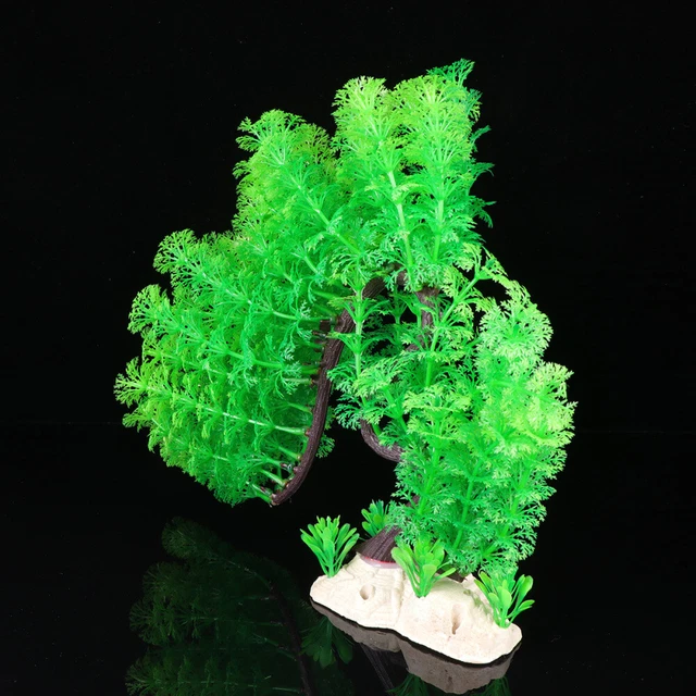 Árbol curvo artificial acuario planta agua árbol adorno planta acuario