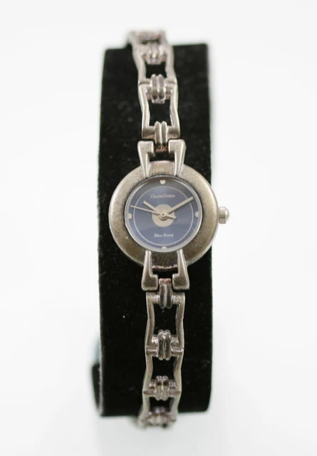 Montre Bijou Femme Rétro - Couleur Rhodié Or - Mouvement Quartz - Bracelet Semi-rigide - Occasion