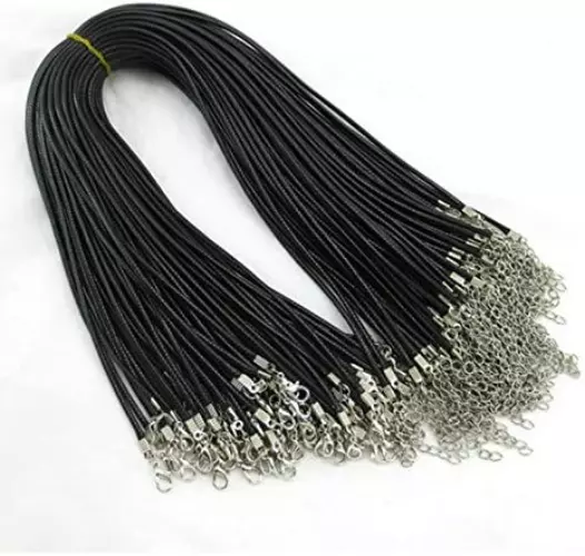 50Pcs 18" Leather String Charms Necklace Cords Wholesale Rope Bulk Lot Cords