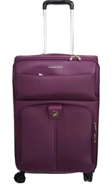 Samantha Brown 26" Spinner Luggage-Purple-NWT