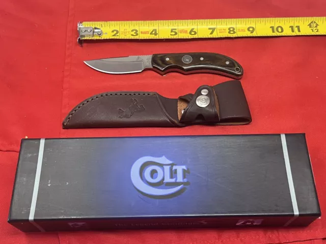 Colt CT17 C Ridge Runner Fixed Blade Knife W/ Original Leather Sheath NIB NOS