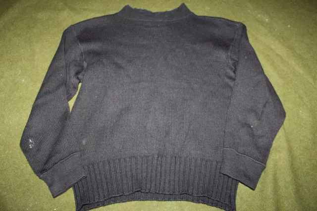 Scarce Original WW2 U.S. Navy Blue Knit Wool Watch Sweater w/Tag, VG