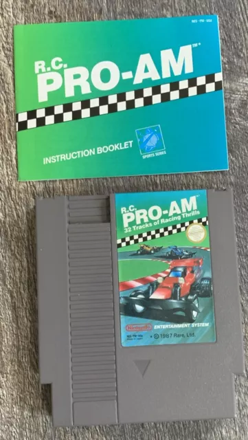 RC Pro-Am Racing  NINTENDO NES Game WITH MANUAL AND SLEEVE!