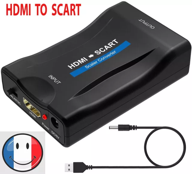 Adaptateur vidéo péritel vers hdmi 1080p scart-hdmi linq - noir