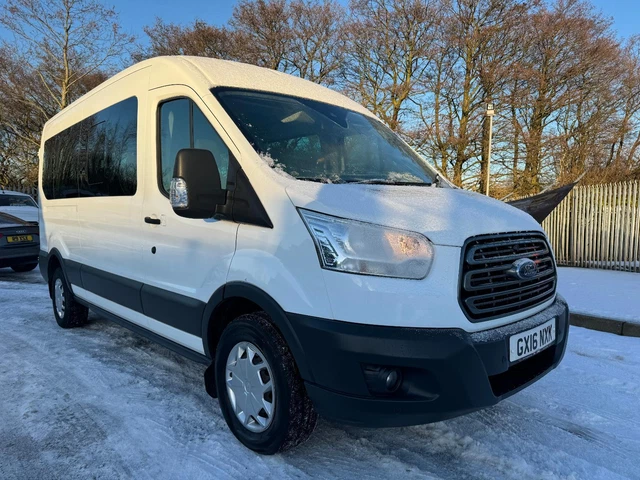 Ford Transit Rwd Bus 2016 16 REG FORD TRANSIT TREND 2.2 TDCi T410 RWD 15SEAT MINIBUS WHITE ...