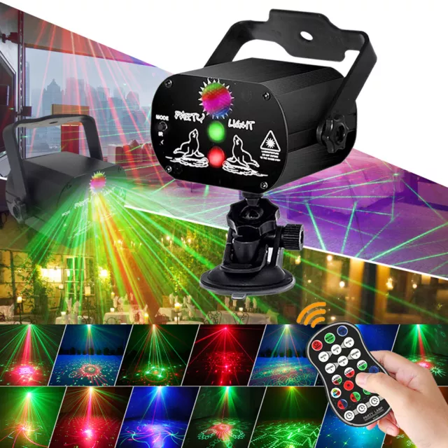 USB Laser Projektor RGB LED Disco DJ Bühnenlicht Party Lichteffekt Weihnachten