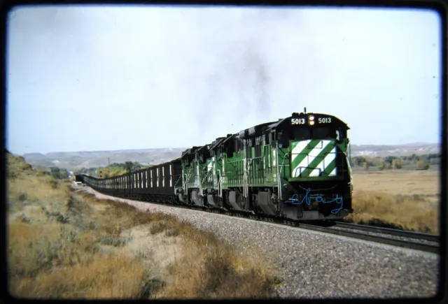 Original Railroad Slide OSLD Burlington Northern BN 5013 Coal Train 10/5/93