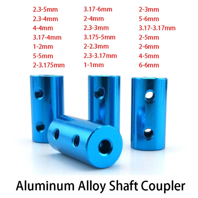 1 mm~6 mm accoppiatore albero in alluminio connettore motore manica adattatore accoppiamento modello fai da te