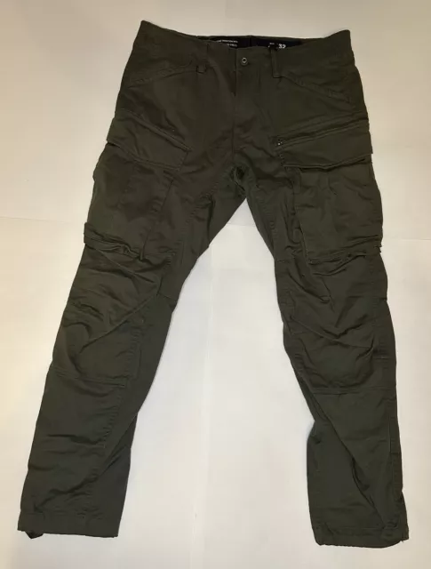 G-Star Raw Rovic Zip 3D Cargo Pants Men's 33x32 Bronze Green Regular Tapered NWT