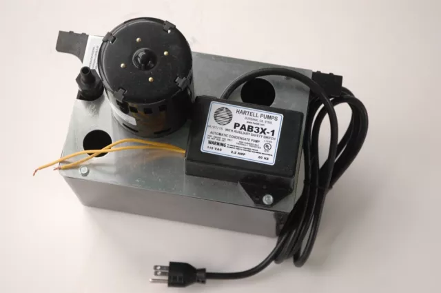 NEW Hartell PAB3X-1 Condensate Pump (801222); 115 VAC, similar to model PABX-115
