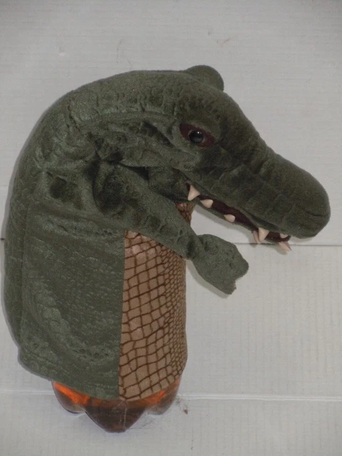 FOLKMANIS ALLIGATOR CROCODILE Hand Puppet Rubber Teeth Super Clean $29.