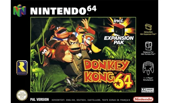 N64 / Nintendo 64 Spiel - Donkey Kong 64 ohne Expansion Pak mit OVP