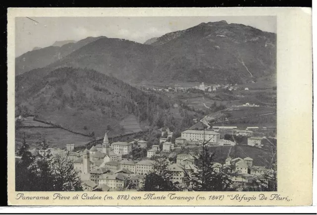 BELLUNO (038) - Panorama PIEVE DI CADORE con Monte Tranego e Rifugio - Fp/Non Vg