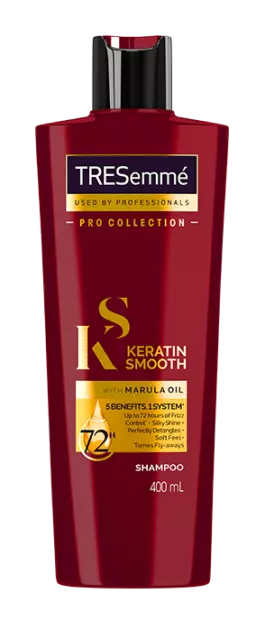 TRESemme Womens Pro Collection Keratin Smooth w/Marula Oil Shampoo Volumen 400ml