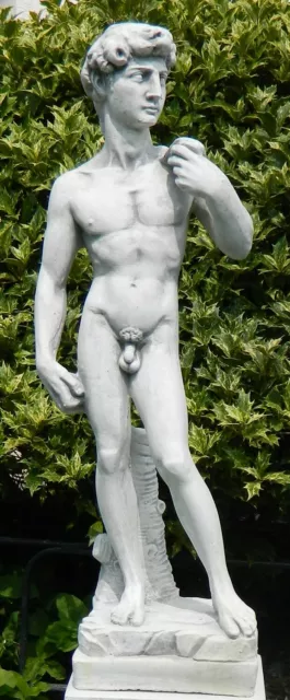 Deko Figur David von Michelangelo  H 58 cm Gartenskulptur Statue aus Beton