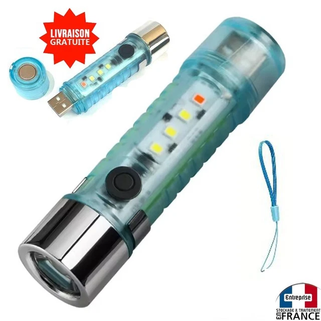 EDC-Mini lampe de poche LED COB aste, torche d'urgence portable, queue magnétique, lampe porte-clés de bain, camping, 500lumens  39