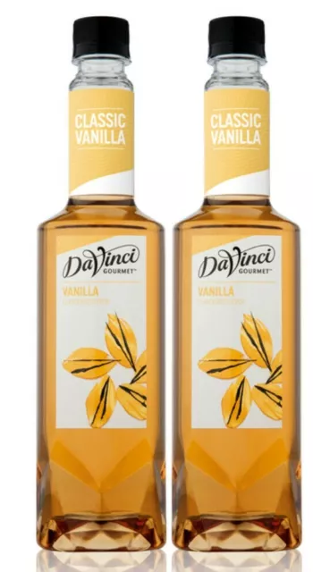 2 x DaVinci Vanilla Flavour Syrup 750ml HOT ICED COFFEE CARBON NEUTRAL DELIVERY