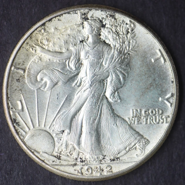 1942-P Walking Liberty Silver Half Dollar 50C -High Grade- COINGIANTS -