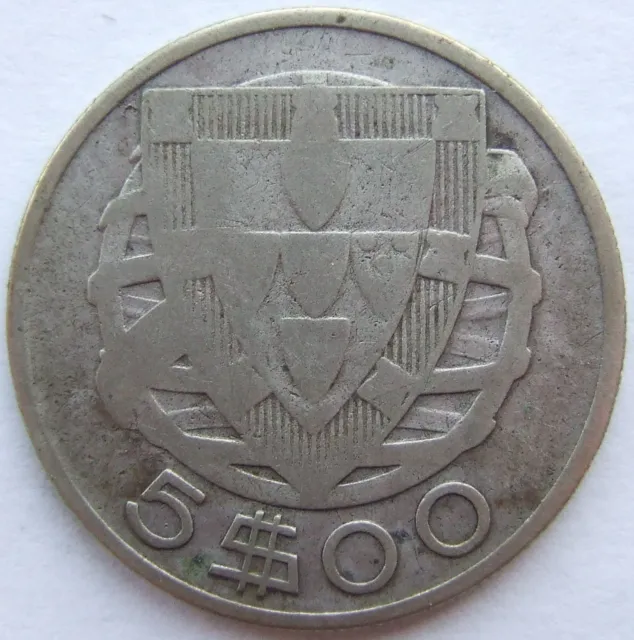 Monedas República Portuguesa 5 Escudos 1932 IN fine 2