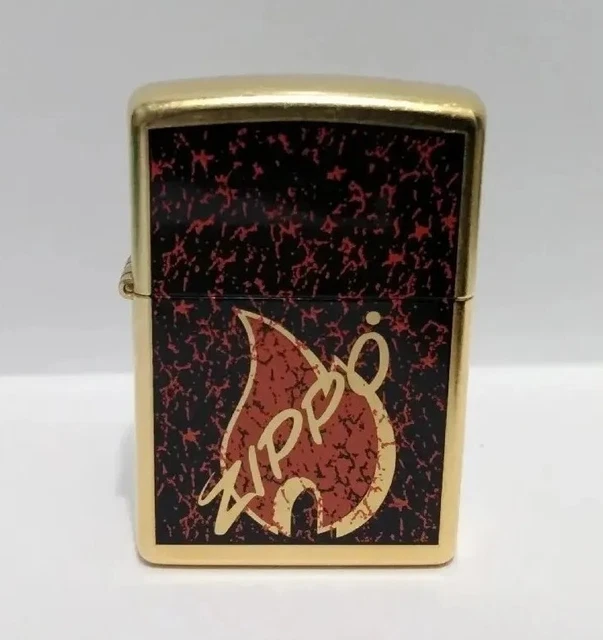 Zippo 2007 Gold Dust Brass Retro Flame No Insert No Box Read