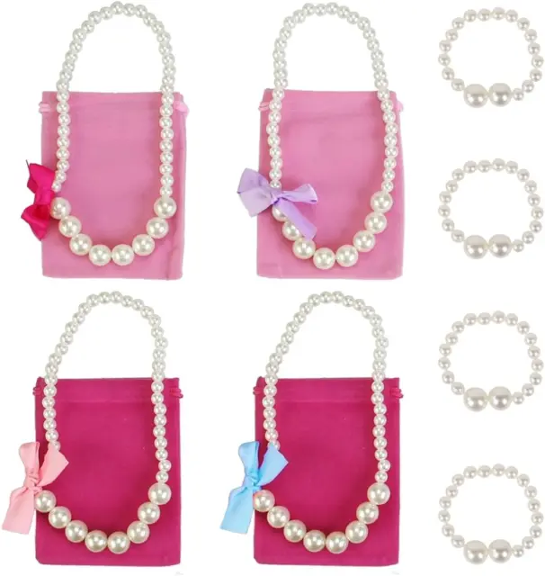 Princess Party Favor Jewelry Value Pack, Necklace & Bracelet, 4 Sets