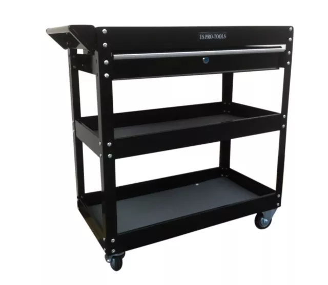 151 US Pro Tools Outil Chariot Trolley Préinstallées Boite Noir 3