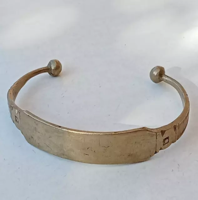 Rare Ancient Bracelet Bronze Viking Bangles With Authentic Artifact Amazing