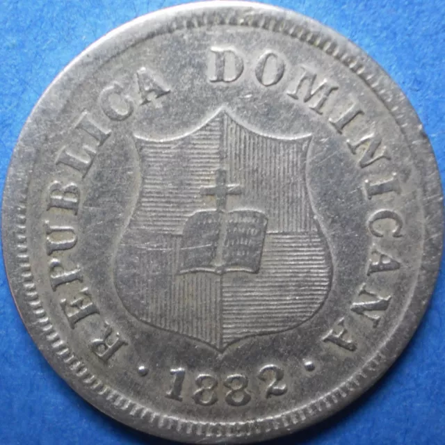 DOMINICAN REPUBLIC 2 ½ CENTAVOS 1882 Dominicana Dominikanische Dominicaine