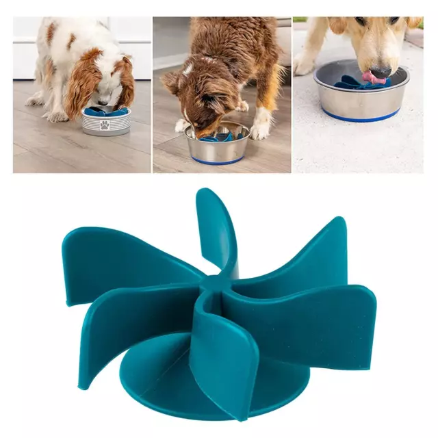 Blue Pet Dog Cat Spiral Slow Feeder Insert Interactif Anti-Avaler Mangeoire En