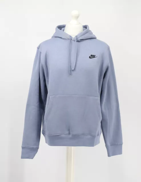 Nike Sportswear Club Oth Mens Hoodie Ashen Slate Blue Rrp £50 Hh Dj6632-493